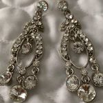Women dangling Silver and crystals studs earrings jewelry Photo 0