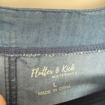 Flutter & Kick Maternity Women’s Large Denim Dress Short Sleeve Blue Photo 1