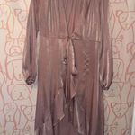 Flounce London satin long sleeve wrap maxi dress Pink Size 6 Photo 2
