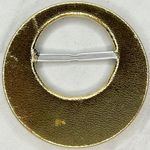 Vintage Plastic and Metal Metallic Gold Scarf Slide Shirt Tie Bar Belt Buckle Photo 0