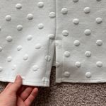 W5 Polka Dot White Short Sleeve Top Zipper Detail Women’s Size Medium Office Photo 5