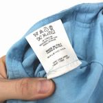 Balenciaga Linen Handkerchief High-Low Linen Skirt Light Blue 40 *Authentic Photo 10