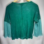Gimmicks by BKE Gimmicks by BKE Green Sheer Sleeve Super Cute Blouse Photo 3