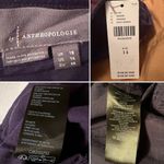 Anthropologie  Navy Linen Extended Waist Pants Wide Leg Culotte Ankle Pant 14 NWT Photo 11