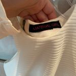 Material Girl White Peplum Top with Lace Sides Photo 3