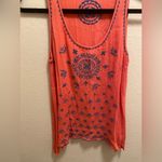 THML  Bauer Coral Embroidered Boho Festival  Tank Top Size Small Photo 1