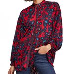 Free People Love Letter Tunic Top Mini Dress Merlot Combo Size Medium Photo 2