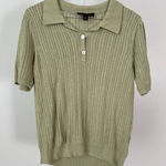 TRUTH BY REPUBLIC sz M Green Knit Polo Shirt Short Sleeve Preppy Minimalist Photo 0