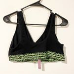 Savage x Fenty Plus Size 3X Green Banded Black Sports Bra Athletic Lounge Photo 3