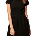 Ganni Fit and Flare Skater Textured Mini Dress Black Photo 0