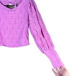 Free People Tea Time Plumeria Balloon Sleeve Top Size Small Photo 2