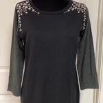 Karin Stevens Black/ grays sleeve dress. Size M Photo 3