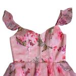 Floral Pink Maxi Dress Ruffle Tiered Corset Back Party Wedding Homecoming Prom Size 8 Photo 5