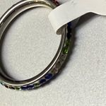 Fashion Ring Multicolor Rhinestone Infinity Band Size 9.25 Stainless Steel 19mm Photo 11