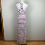 Best Society Maxi Dress M Multicolor Printed Racerback Sleeveless‎ Tie Size M Photo 5
