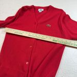 IZOD Lacoste Red Button Front Cardigan Sweater Women's Size 36 Acrylic Photo 5