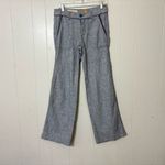 Pilcro and the Letterpress  Wide Leg Linen Blend Pants Tailored Gray Size 4 Photo 2