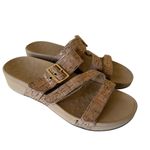 Vionic  Pacific Rio Cork Adjustable Gold Buckle Comfort Slide Sandals Sz 9 Shoes Photo 0