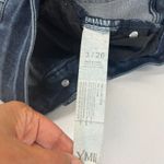 Ymi  Gigi Fit Flared Jeans Womens 3 Blue Denim Cotton Stretch High Rise Raw Hem Photo 13