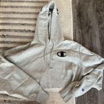 Champion  Cropped Grey Hoodie Photo 0