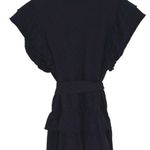 Sundays ‎ Womens June Flutter Sleeve Ruffle Tiered Mini Dress Black Size Small Photo 5