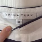 Trina Turk Monochrome Striped Trousers size 2 27/28 waist large fit Photo 1