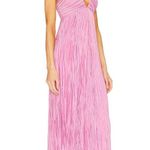 ALC Frank A.L.C. Angelina Satin Pleated Midi Dress Pink Womens Size 12 Photo 4