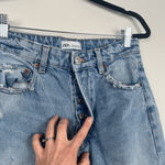 ZARA  Women's Straight Leg Distressed‎ Jeans Sz 4 Photo 2