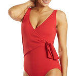 Tommy Bahama New. red wrap swimsuit. MSRP $169 size 10 Photo 0
