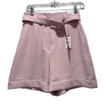 EXPRESS  Pale Pink Bermuda Extreme High Rise Belted Shorts Size 4 NWT Preppy Photo 0
