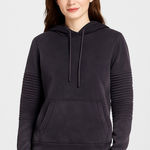 INC International Concepts Women's XS Moto Sleeve Hoodie Photo 0