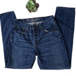 American Eagle Y2K Button-fly Womens Jeans Sz 4 Vintage Preppy Hi-Rise Mom Photo 0