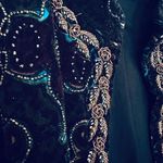 Chico's Embellished Beaded Velvet Jacket Womens Medium Black Holiday Evening Glam Photo 2