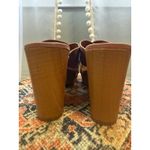 Lucky Brand  Pink Suede Platform Wood Heel Clogs Mules Sandals Size 9 M boho Photo 3