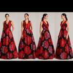 Aidan Mattox  by Adrianna Papell Printed Jacquard Ballgown Photo 1