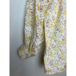 FATE. Yellow Brown Floral Blouse Size Small Lace Cottage Grandma Delicate Photo 1
