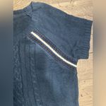 Navy Cable Knit Short Sleeve Dress Blue Size 3X Photo 3