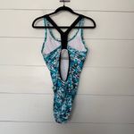 Speedo  Women’s 7/8 Blue Patterned One Piece Swim Photo 2