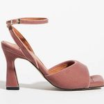 Anthropologie Women’s Angel Alarcón Puffy Ankle-Strap Heels Size 39 Dusty Pink Photo 1