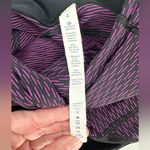 Lululemon Mixed Lot Of 2 Cropped Leggings Black Sz 4 Blue And Purple Photo 10