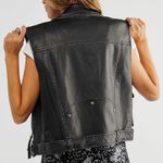 Free People  Emilia Faux Leather Moto Vest Photo 1