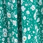 Zesica Green Floral smocked Strapless maxi Dress Size L Photo 3