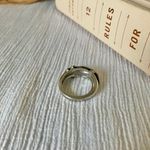 Avon NRT NRT Black Enamel Rhinestone Encrusted Avon Ring “Syrinx” Silver Band Swirl Goth Jewelry Photo 7