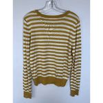 Love Tree Women's Mustard / White Tight Knit Pullover Long Sleeve Sweater Size L Photo 5
