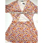 Rebdolls  Melanie Floral Print Knotted Front Cut Out Mini ALine Dress Sz … Photo 5