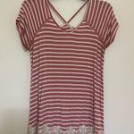Rewind Women’s pink striped shirt Photo 0