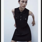 ZARA  Mini‎ Shirt Dress collar boxy oversized button size M Photo 9