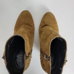 Guess Womens Boots Size 7.5 Tan Side Zip Almond Toe Studded Chucky Ankle Heel Photo 25