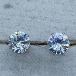 Stainless Steel 9mm Clear CZ Stud Earrings Silver Photo 1