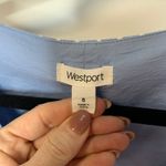 Westport  Blue White Stripe Dress Lace Trim Sz 8 Photo 7